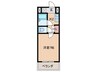 カルティエ宇品西 1Kの間取り