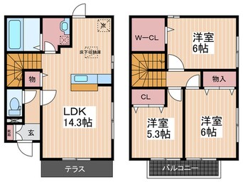 間取図 さくらプラスわんＡ棟