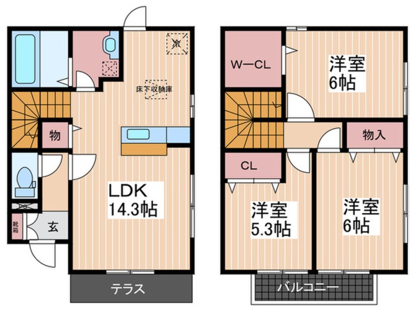 間取図 さくらプラスわんＡ棟