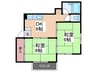 木原マンション 2DKの間取り