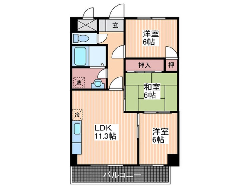 間取図 ハイタウン堀田