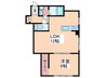 鷹ノ橋マンション 1LDKの間取り