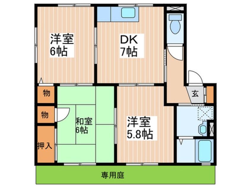 間取図 エメロ－ド高石