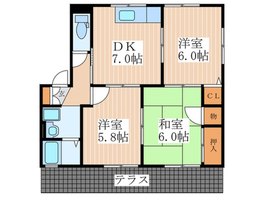 間取図 エメロ－ド高石