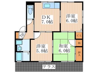 間取図 エメロ－ド高石