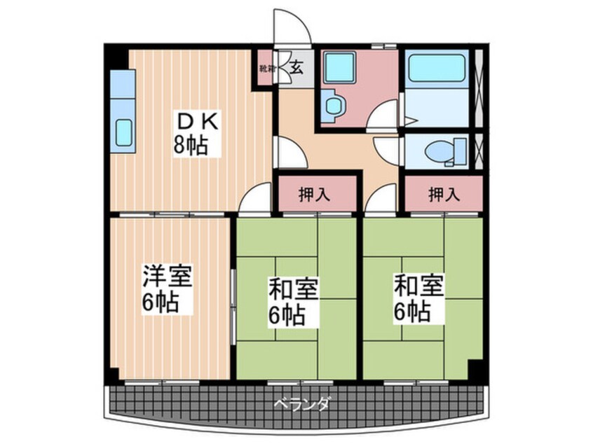 間取図 マ－キュリ－シティ－壱番館