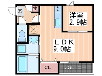 間取図 ＧＲＡＮＤＴＩＣ赤月