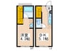 ロココ牛田南 1DKの間取り