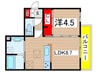 ベローナ 1LDKの間取り