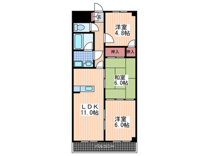 間取図 日宝ポニクレール府中