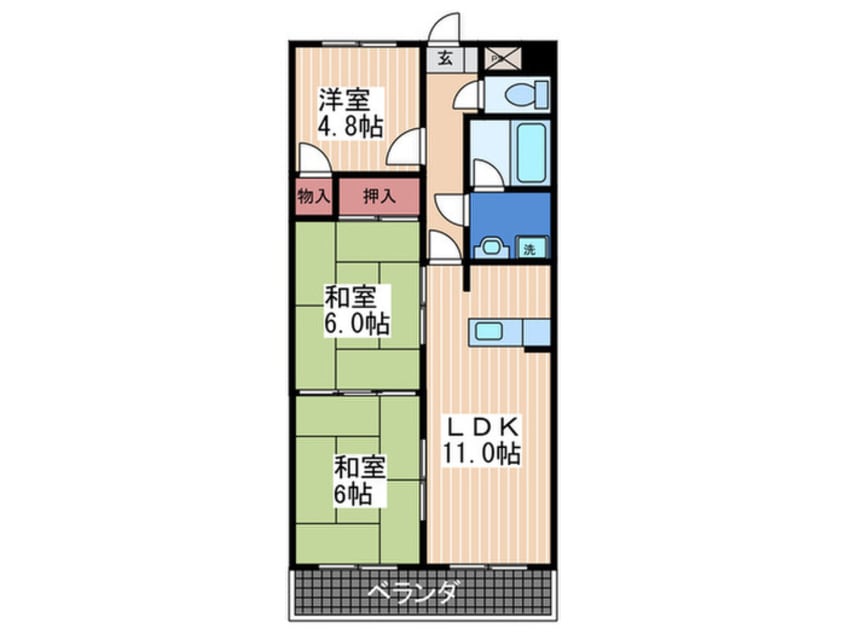 間取図 日宝ポニクレール府中