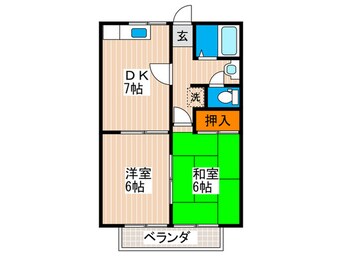 間取図 アビタション庚午Ｂ棟