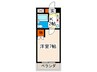 ミントビル 1Kの間取り