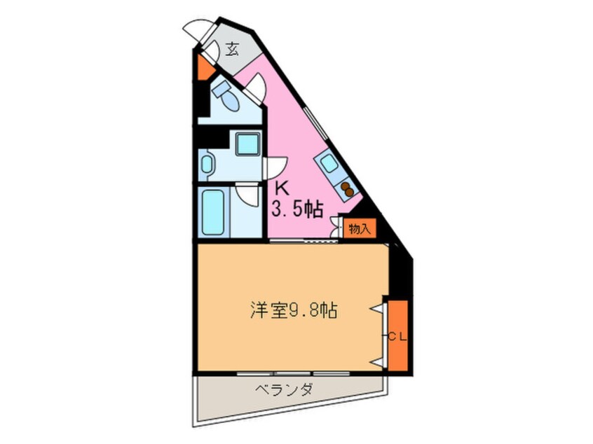 間取図 Ｔ1－フラット