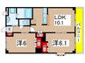 プレザンス西山本 2LDKの間取り