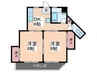 平和ビル 2DKの間取り