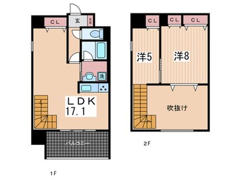 間取図 MARIO　TERRACE　平野町
