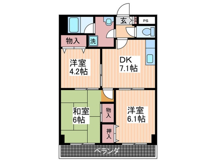 間取り図 グランステイツ海田(1Ｆ～6Ｆ)