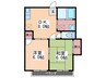 東海荘 2DKの間取り