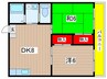 メゾン長束 2DKの間取り