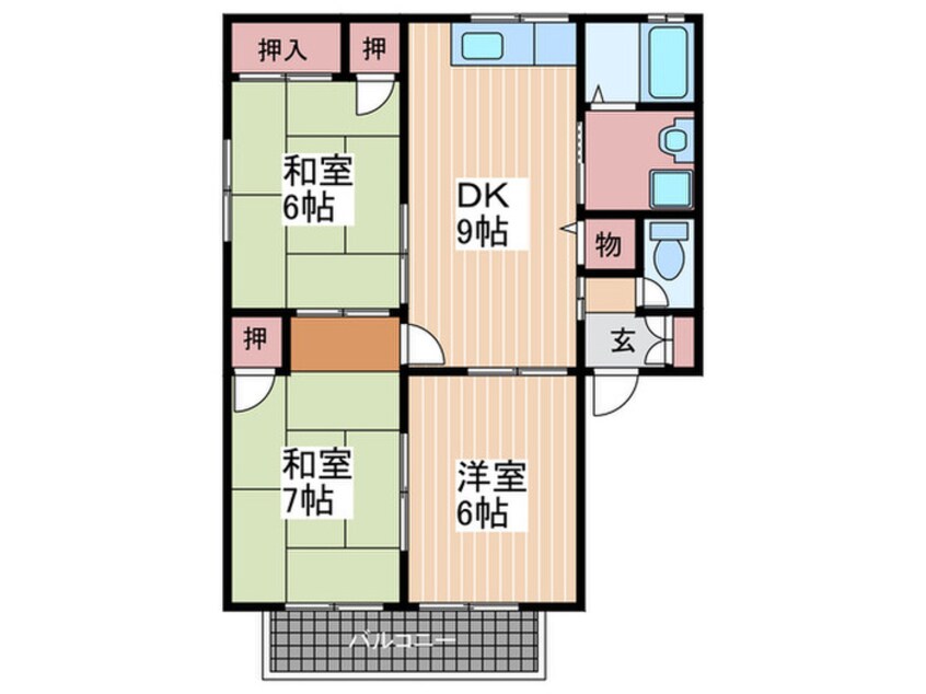 間取図 ファミ－ルＮＩＳＨＩＫＡＷＡ