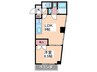 ピアーチェ住吉 1LDKの間取り