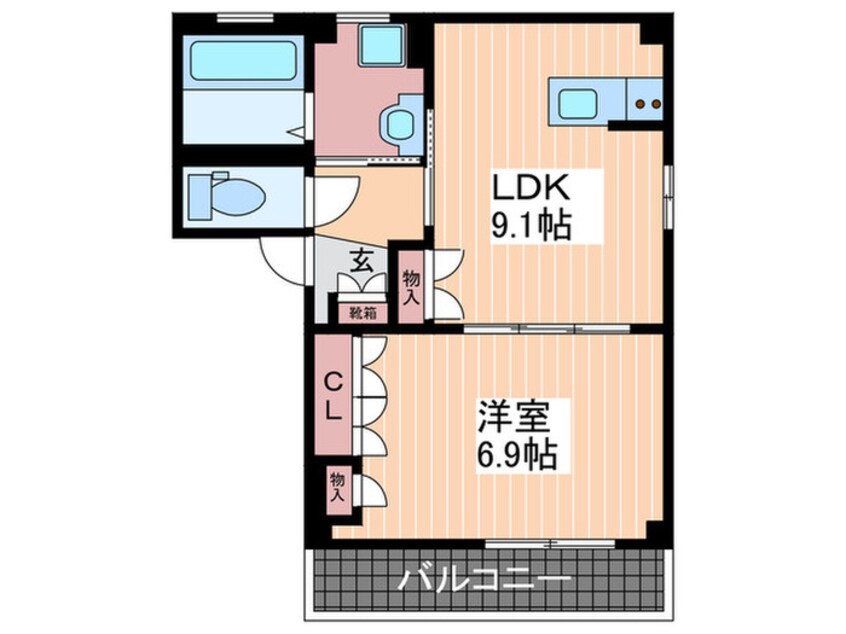 間取図 グレースコート矢賀