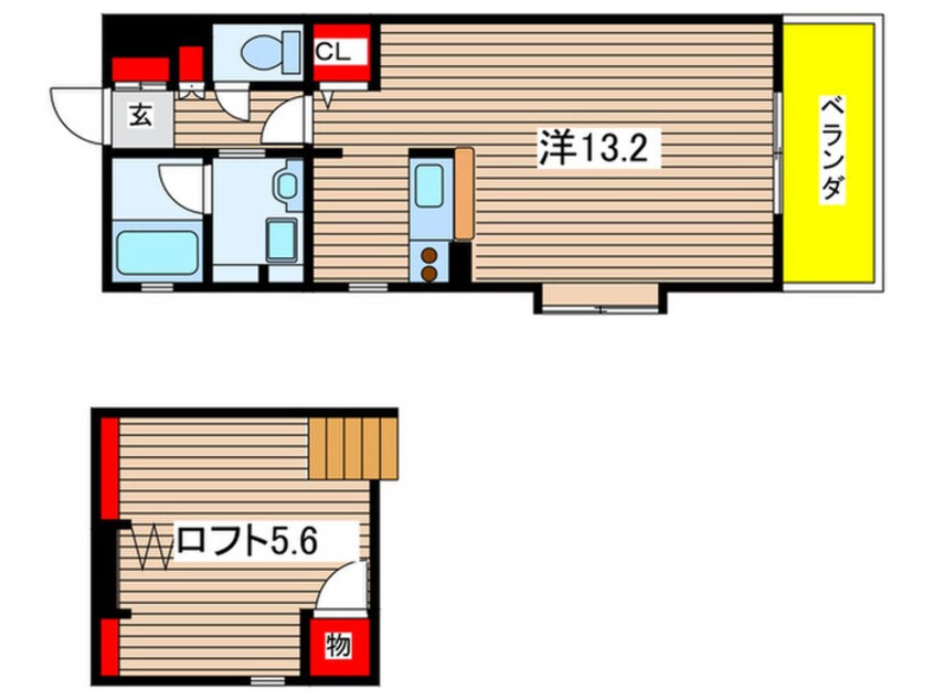 間取図 ダブルス可部南