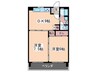 本逕寺ビル 2DKの間取り