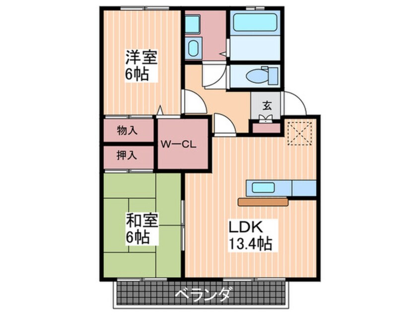 間取図 プレミ－ルふかわ