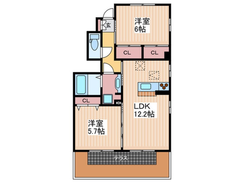 間取図 ラ　セゾン祇園