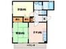 ヴィラシ－ン江波 2DKの間取り