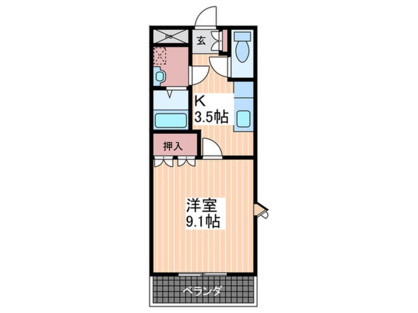 間取図 クロワ－ル五日市