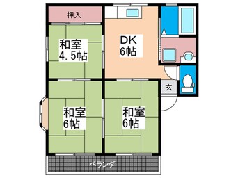 間取図 セジュ－ルヤマダＣ棟