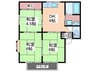 セジュールヤマダA棟 3DKの間取り