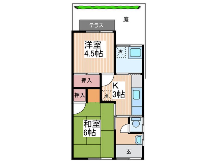 間取図 長束６丁目平原貸家