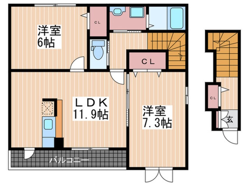 間取図 フィオ－レＢ