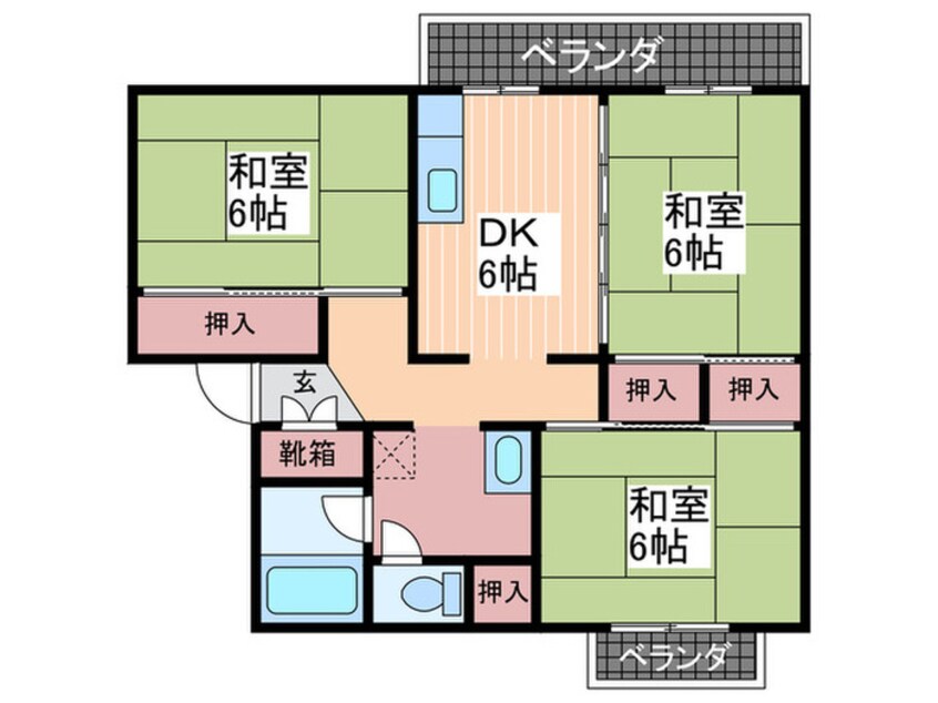 間取図 宮ノ岸共同住宅２号棟