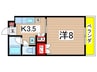 ブランシェ山田 1Kの間取り