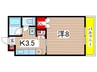 ブランシェ山田 1Kの間取り