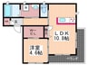 セントラル草津東 1LDKの間取り