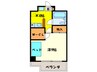 ラポール中島 1Kの間取り