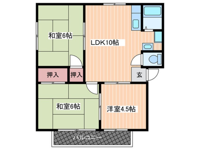 間取図 サンシティ石亀