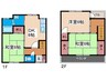 園杭アパ－ト 3DKの間取り