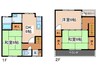 園杭アパ－ト 3DKの間取り