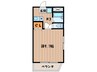 己斐上タウンＢ棟 1Kの間取り