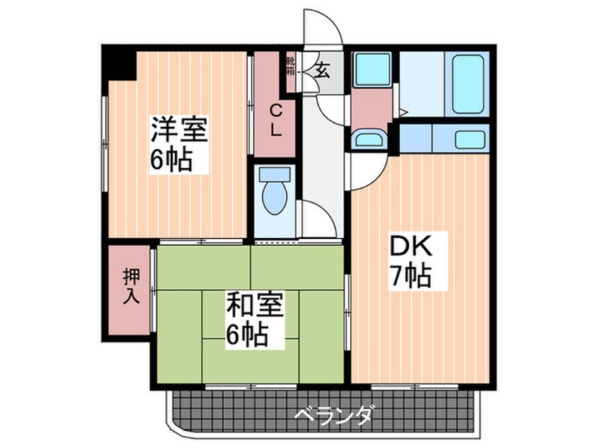 間取図 ７ＦＵＫＡＧＡＷＡ