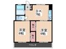 皆実町高橋ビル 2DKの間取り