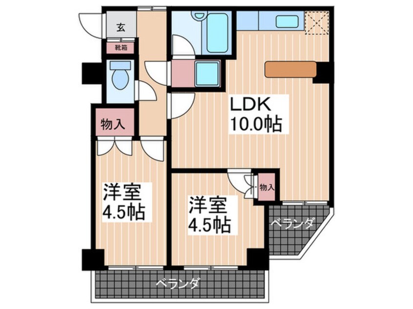 間取図 ベルクーレ堺町