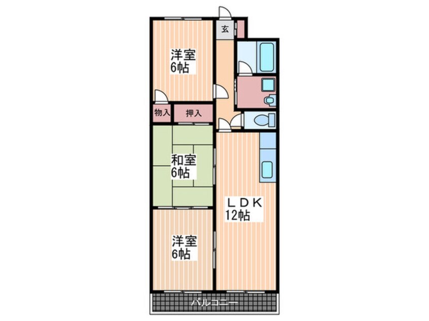 間取図 みのうコーポ